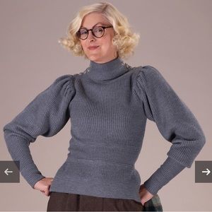 The Edwardian Cycling Sweater. Gray melange Size 50/52